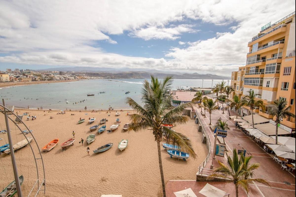 En Primera Linea De La Playa De Las Canteras Vista Al Mar Las Palmas de Gran Canaria Extérieur photo